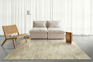 Marrowstone Beige Marble Washable Indoor Outdoor Rug