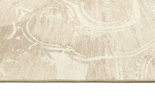 Marrowstone Beige Marble Washable Indoor Outdoor Rug