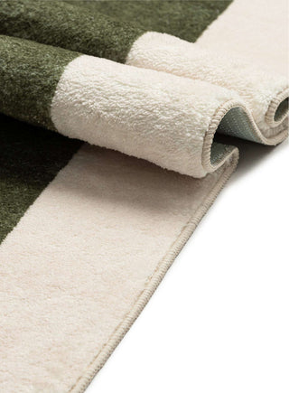 Mulberry Green Printed Washable Rug