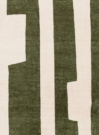 Mulberry Green Printed Washable Rug