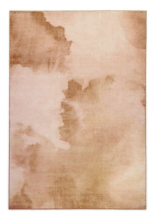 Napeague Pink and Beige Watercolour Washable Rug
