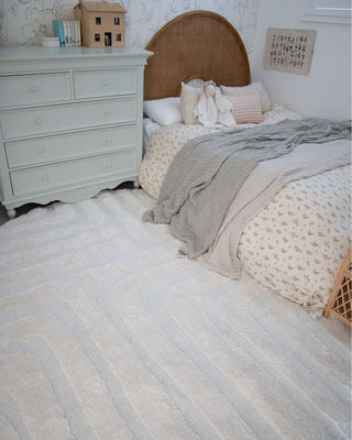 Noto Ivory Striped Round Rug