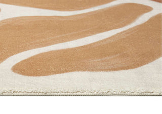 Ottawa Yellow Brown Abstract Washable Rug