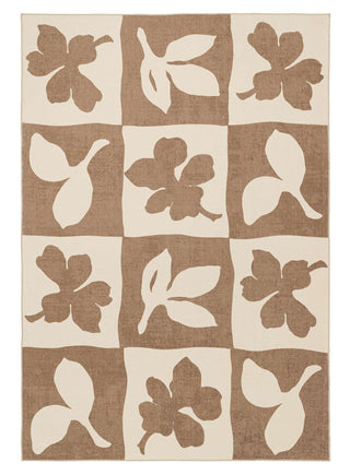 Perivale Printed Brown Washable Rug