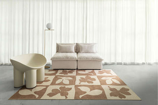 Perivale Printed Brown Washable Rug