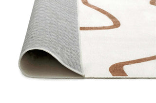 Poya Brown and Ivory Hand Drawn Washable Rug