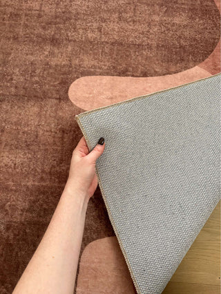 Preta Printed Burgundy Washable Rug