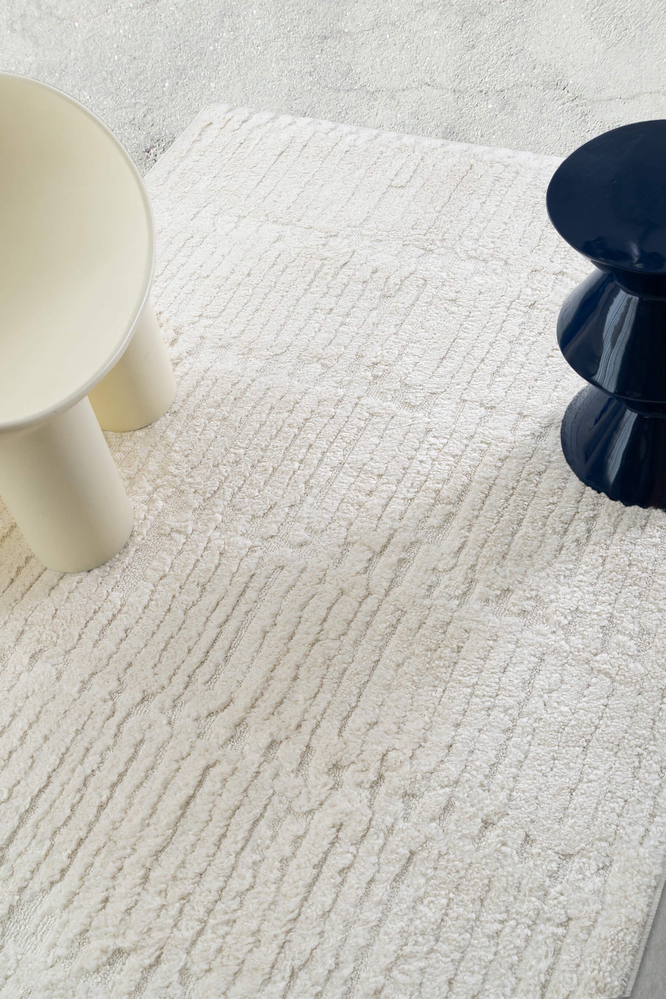 Loopsie Ribera Ivory Textured Rug | Simple Style Co