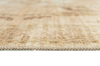 Rosas Beige and Ivory Vintage Floral Washable Rug