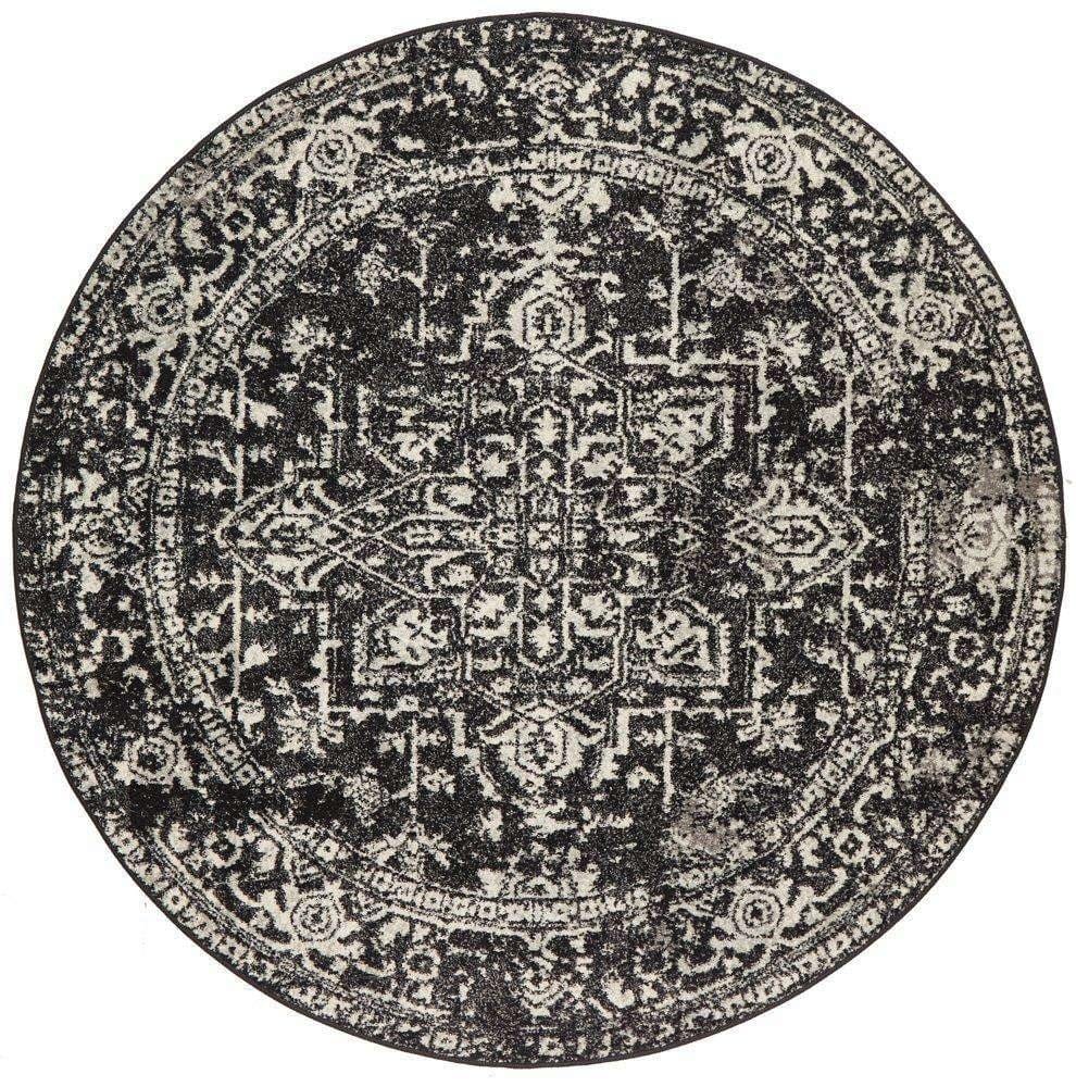Rug Culture RUGS Bafra Charcoal Transitional Round Rug