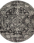 Rug Culture RUGS Bafra Charcoal Transitional Round Rug