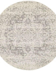 Rug Culture RUGS Bafra Distressed Grey & Ivory Transitional Round Rug