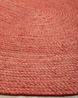 Rug Culture RUGS Bondi Terracotta Oval Jute Rug