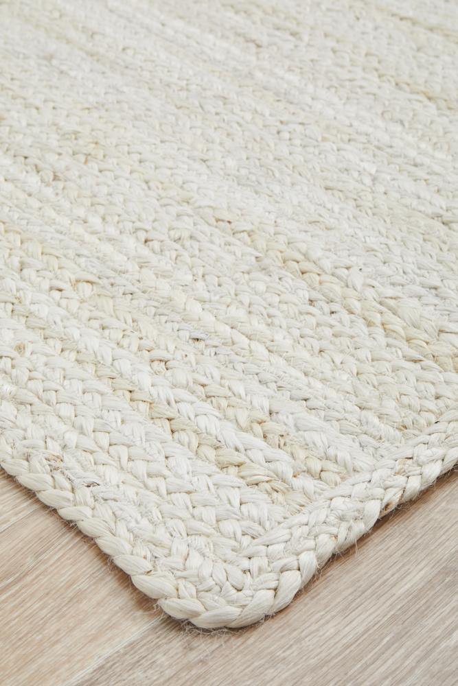Bondi White Jute Rug Simple Style Co