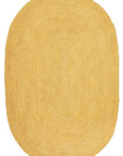 Rug Culture RUGS Bondi Yellow Jute Oval Rug