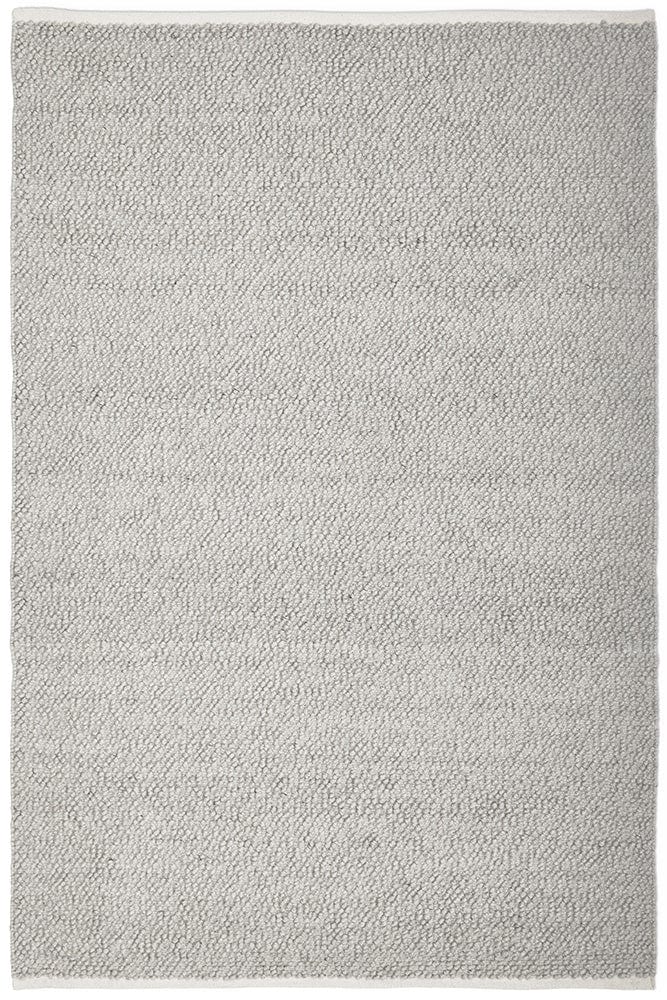Boucle Grey Wool Rug
