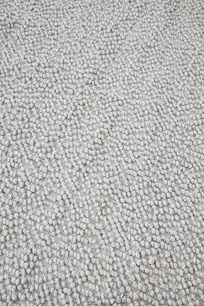 Gray Wool Rug Boucle Rug Grey | Simple Style Co