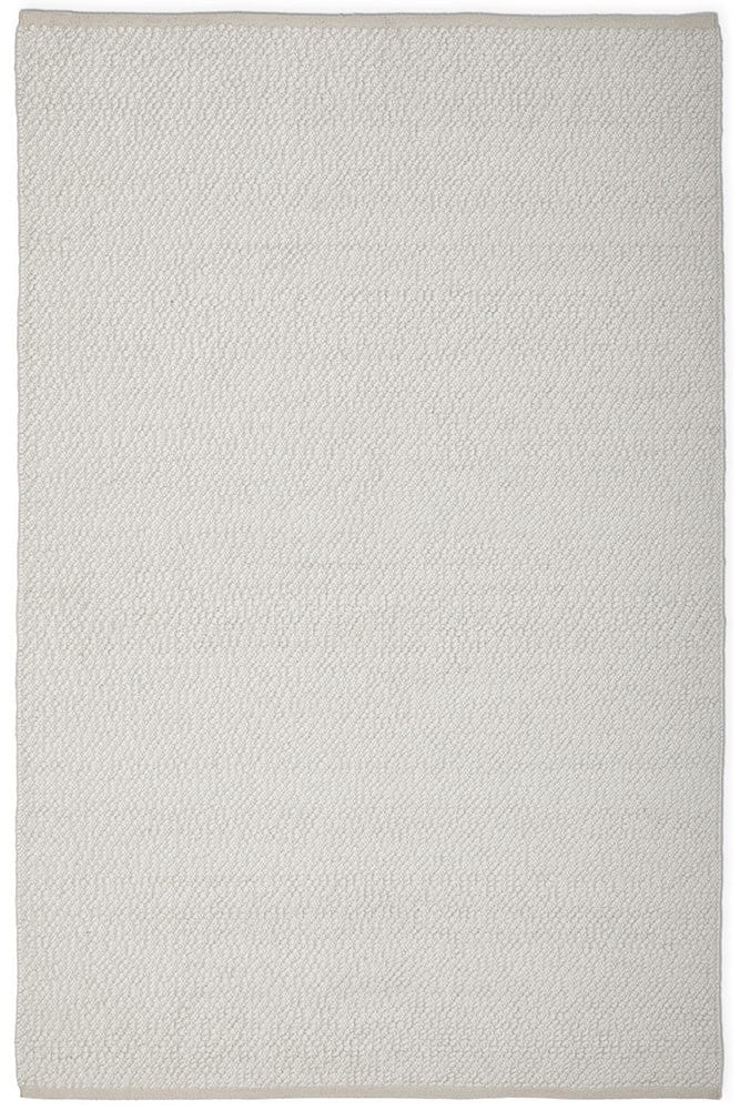 Boucle White Wool Rug
