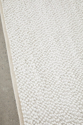 White Wool Boucle Rug | Simple Style Co