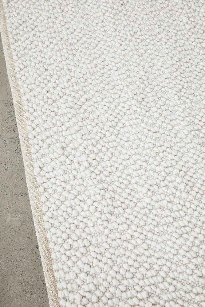 White Wool Boucle Rug | Simple Style Co