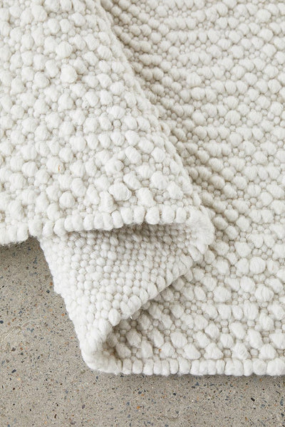 White Wool Boucle Rug | Simple Style Co