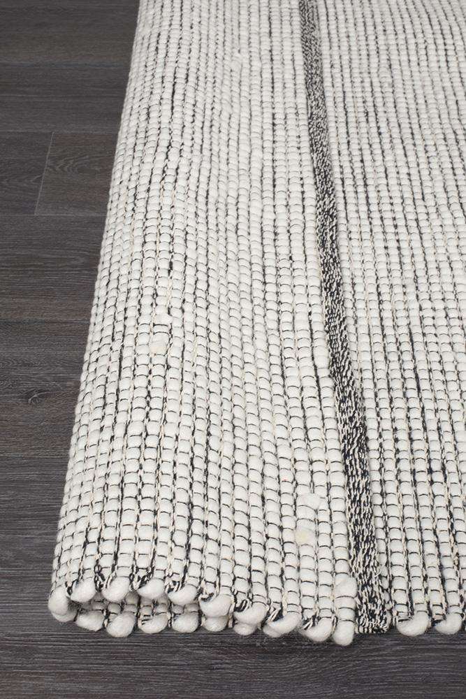 Brooklyn Black Wool Rug | Loft Black Wool Rug by Rug Culture