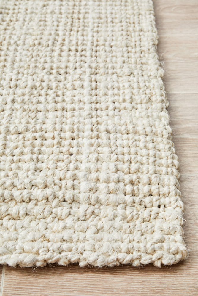 Byron Bleached Jute Rug Simple Style Co