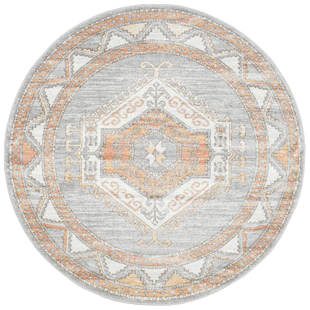 Aztec Rugs Round Mayfair Caitlen Grey Aztec Round Rug by Rug Culture | Simple Style Co