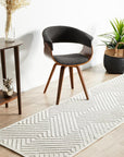 RUG CULTURE RUGS Cindy Natural White Geometric Runner