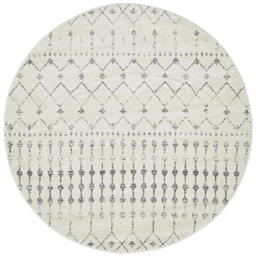Elsa Transitional Trellis Round Rug - Simple Style Co