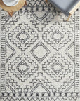 RUG CULTURE RUGS Fez Natural & Charcoal Moroccan Shag Rug