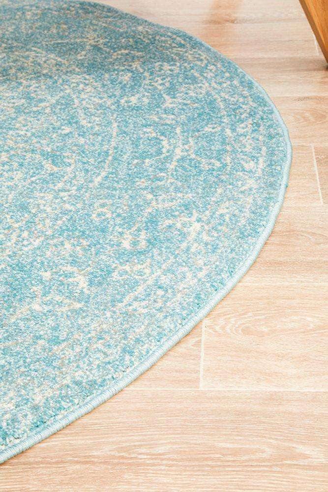 Rug Culture RUGS Florencia Blue Transitional Round Rug