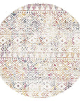 Rug Culture RUGS Ismail Multi Coloured Tribal Round Rug
