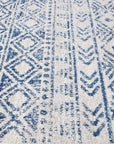 Rug Culture RUGS Ismail White Blue Tribal Rug