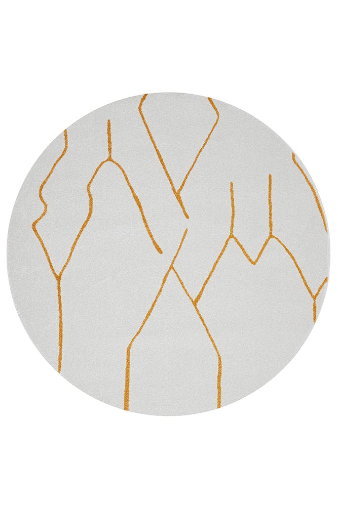 Ivy Gold Modern Round Rug | Simple Style Co