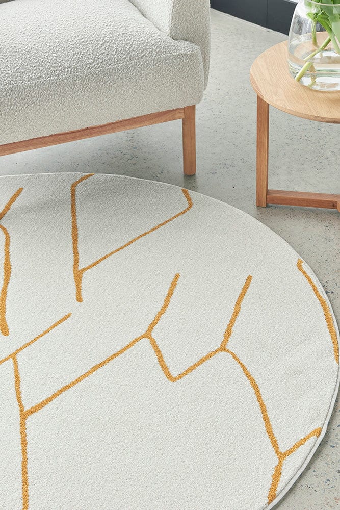 RUG CULTURE Rugs Ivy Gold Modern Round Rug