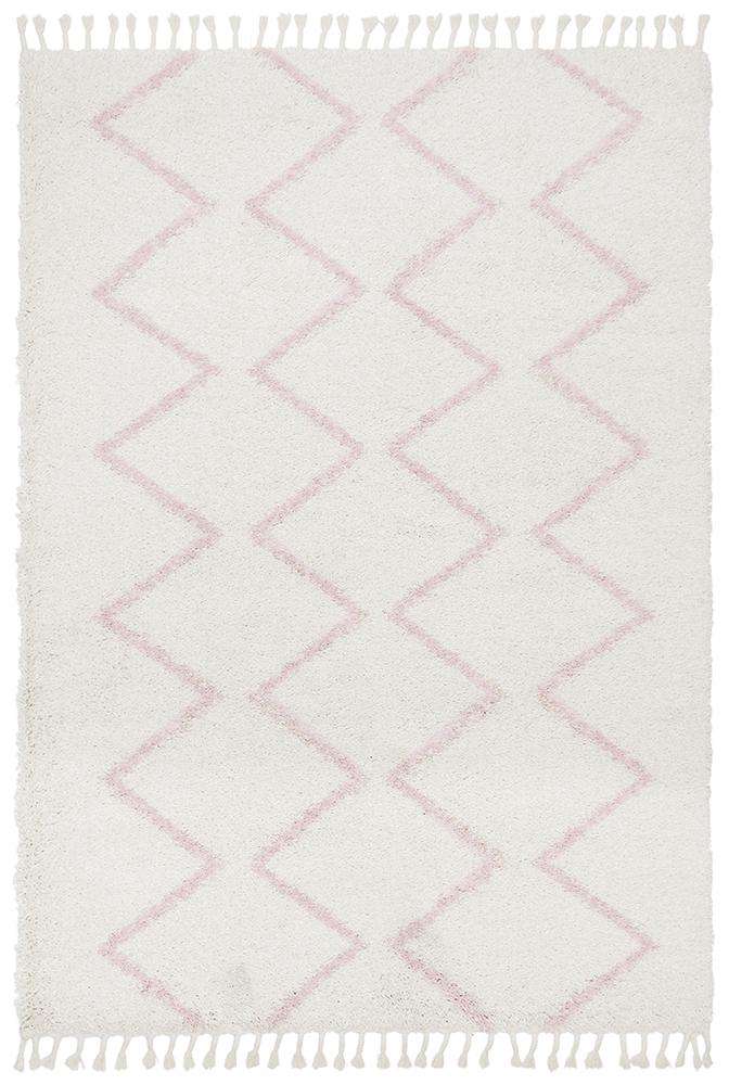 Kenza Pink Fringed Rug - Simple Style Co