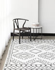 RUG CULTURE RUGS Kindred Leeroy White Washable Rug