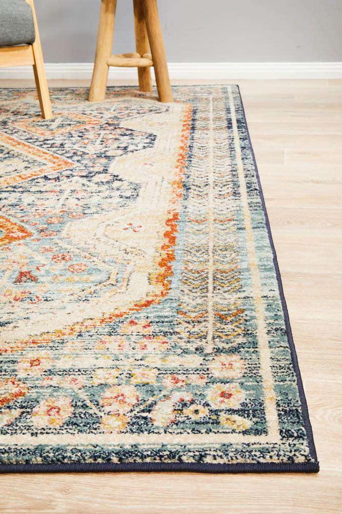 Rug Culture Rugs Legacy Navy &amp; Rust Transitional Rug