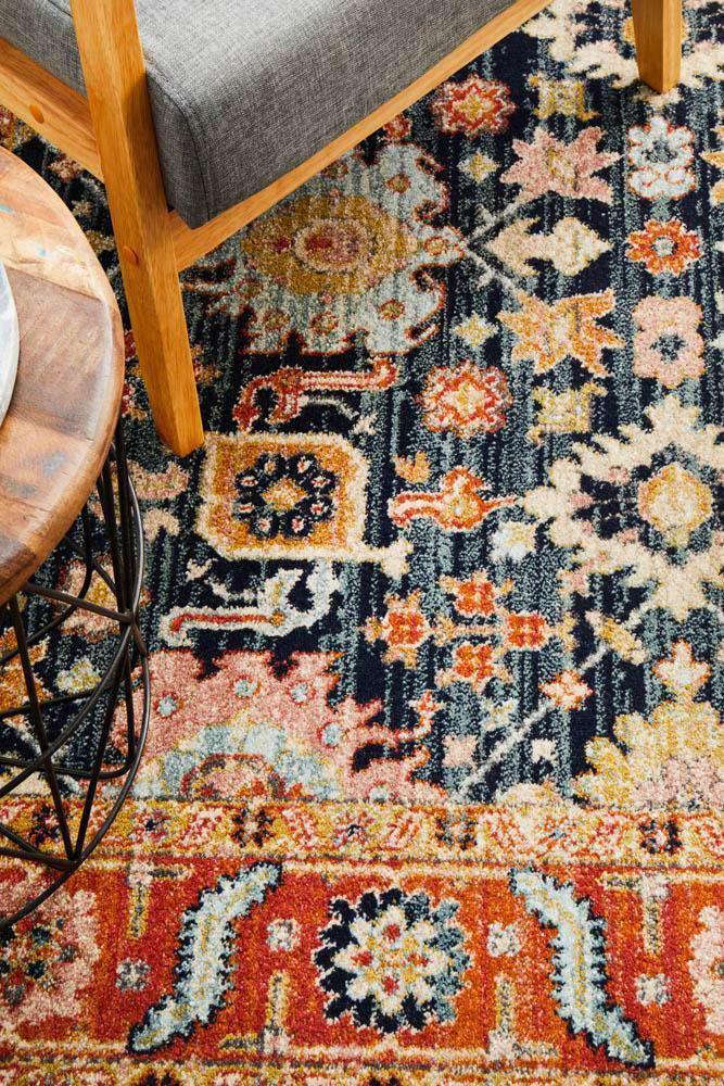 Rug Culture RUGS Legacy Red &amp; Blue Transitional Rug
