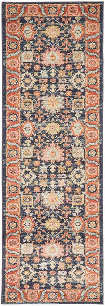 Rug Culture RUGS Legacy Red & Blue Transitional Runner Rug