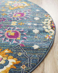 Rug Culture RUGS Lisse Traditional Round Rug - Blue