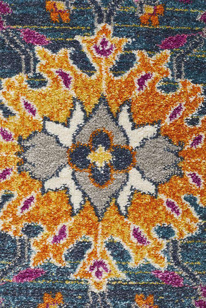 Rug Culture RUGS Lisse Traditional Round Rug - Blue