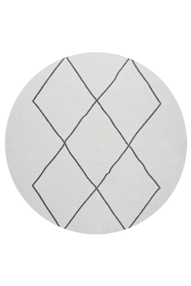 Lola Diamond Round Rug | Simple Style Co