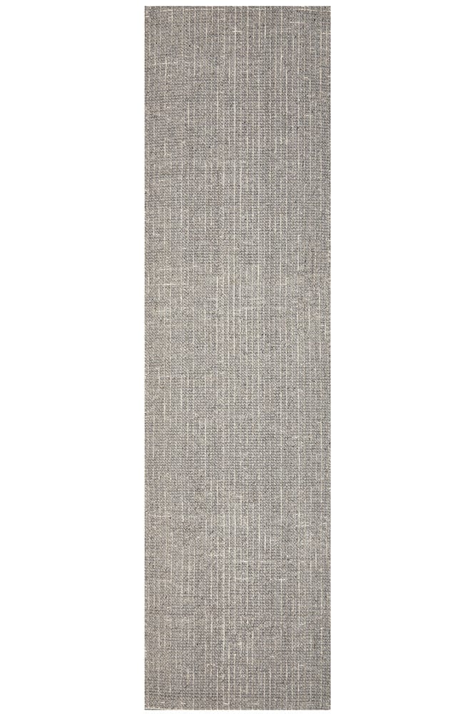 Madras Parker Dove Wool & Jute Runner Rug