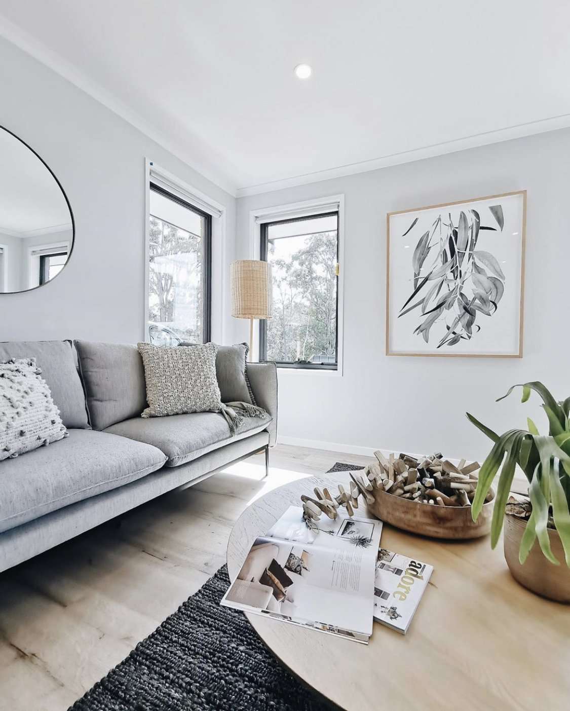 Mandurah Charcoal Wool Rug Simple Style Co