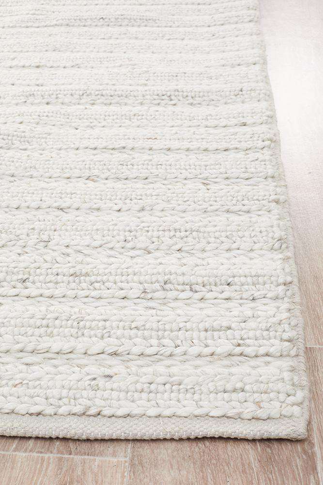 Mandurah Ivory Textured Wool Rug - Simple Style Co
