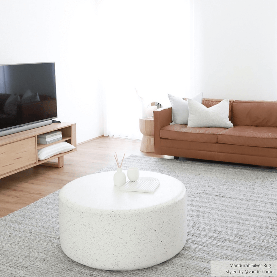 Mandurah Silver Grey Wool Rug Simple Style Co