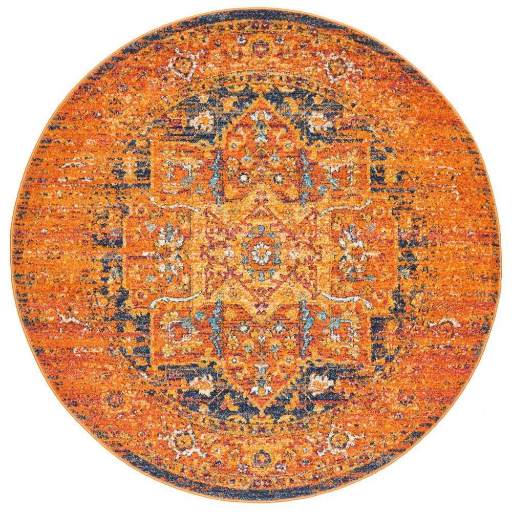 Rug Culture RUGS Mera Rust Transitional Round Rug (Discontinued)