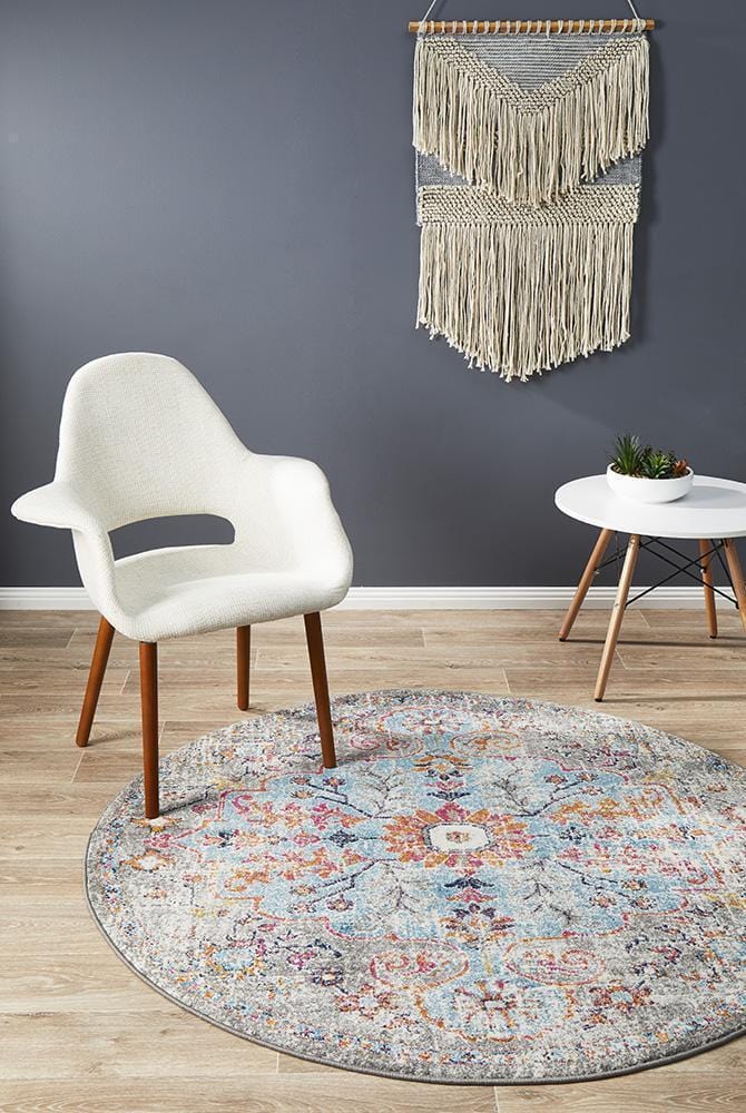 Museum Huxley Multi Coloured Round Rug – Simple Style Co